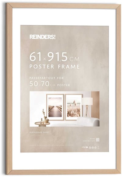 Wissellijst hout Poster 61x91,5 Beuken Hout - REINDERS