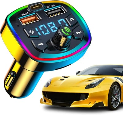 FM Radio Zender - Auto Adapter - Muziek Streamen - Dubbele Snelladen Poorten - 11 x 7 x 5 cm