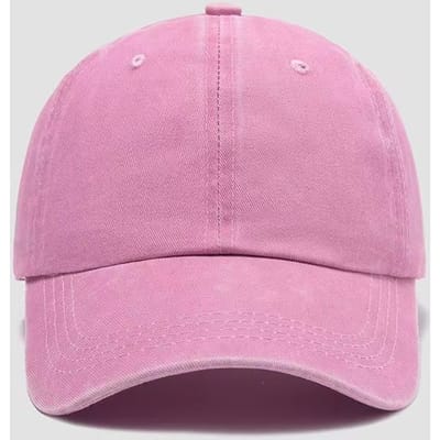 Effen Gekleurde Verweerde Gewassen Retro Baseballpet Met Meerdere Kleuren Beschikbaar Voor Zowel Mannen Als Vrouwen In Een Veelzijdige Stijl Adjustable pink