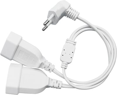 Verlengsnoer met Platte Stekker en 90 Graden Hoek, 250 V/2.5 A, Ideaal voor Thuis en Kantoor, Geschikt voor Elektronica en Huishoudelijke Apparaten