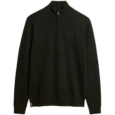 Superdry ESSENTIAL EMB KNIT HALF ZIP Heren Trui - Maat 2XL