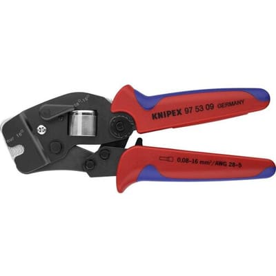 KNIPEX Zelfinstellende krimptangen voor adereindhulzen, met voorinvoering