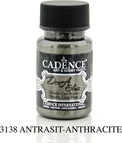 Cadence Dora Metallic Glas Verf 50 ml Antraciet