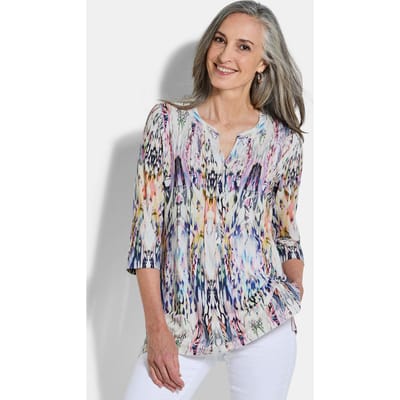 Tuniek van zachte viscose-jersey - meerkleurig / gedess. - Gr. 21 van Goldner Fashion