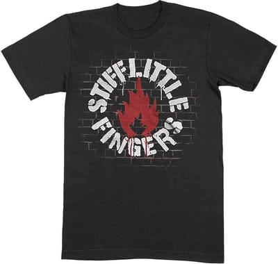 Stiff Little Fingers - Wall Heren T-shirt - S - Zwart