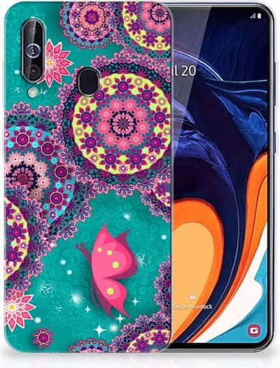 Samsung Galaxy A60 Hoesje maken Cirkels en Vlinders