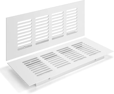 Ventilatierooster - Luchtinlaat afdekking - Kasten ventileren - Corrosiebestendig aluminium - 200 x 80 mm - Zwart