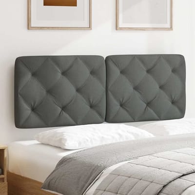 vidaXL - Hoofdbordkussen - 140 - cm - stof - donkergrijs