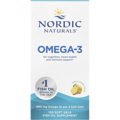 Nordic Naturals, Omega-3, Citroen, 690 mg, 120 softgels (345 mg per softgel)