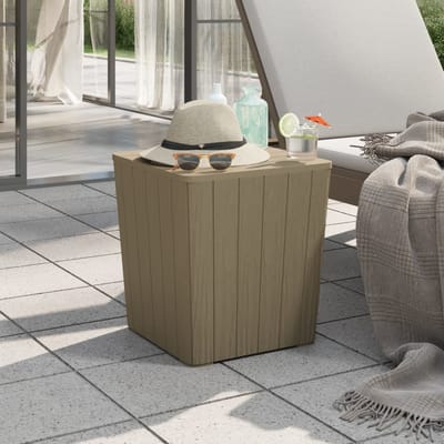 vidaXL - Tuintafel - met - afneembaar - deksel - polypropeen - lichtbruin