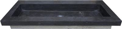 Wiesbaden Raw wastafel enkel zonder kraangat 120x46x5 cm hardsteen gezoet