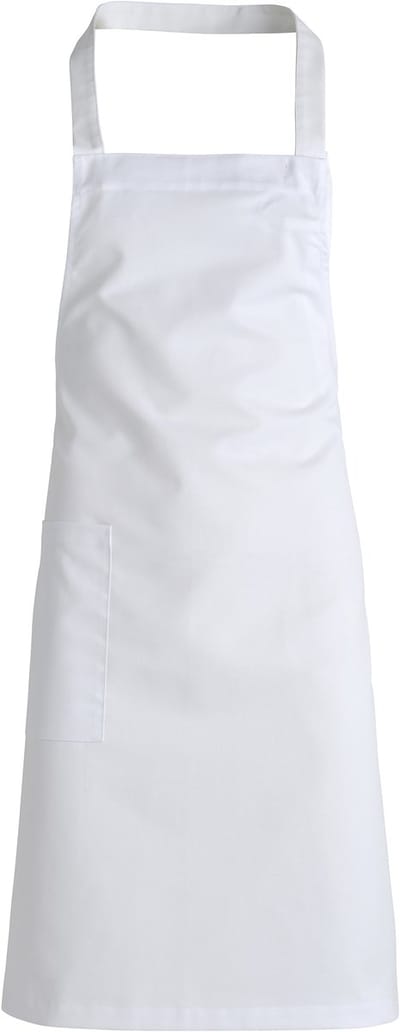 Kentaur Bib apron w. pocket 30430-152 - White - UNI