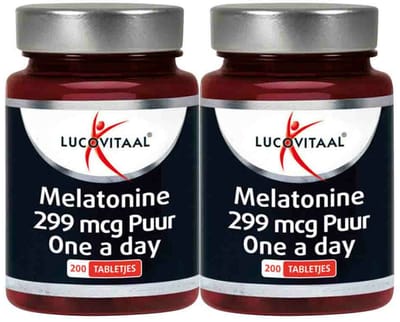 Lucovitaal Melatonine Puur 0,299mcg - 2 x 200 tabletten - Voordeelverpakking