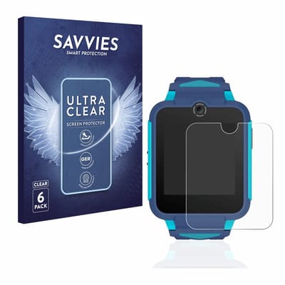 Savvies - Screenprotector voor TCL Movetime Family Watch 2 - Folie Beschermfolie transparant 6 Stuks