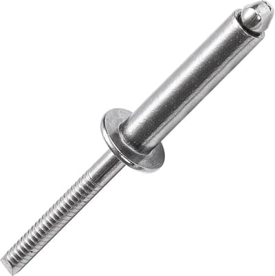 Roestvrijstalen Klinknagels - Lange Bevestigers - Metaal Verbinden - Hoge Schuifsterkte - 1/4"x1-49/64" - Zilver