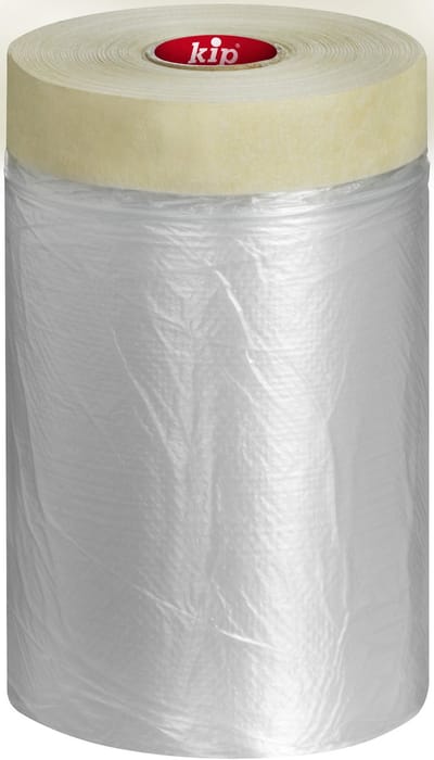 Kip 3832 - Fijncrêpe Masker - Beige - 1100mmx33m - MASKING-TEC PE-afdekfolie met statische lading voor het snel afplakken en afdekken van randen en grote oppervlakken - Voor bijna alle ondergronden binnen - Temperatuurbestendig tot 60°C