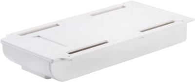 Zelfklevende Opberglade voor Bureau en Tafel – Maat S – Wit – Onder Bureau Opslaglade met Plakstrip, Pennenbak, Bureau Organizer en Kantoor Accessoires Opberger