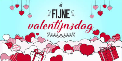 Fijne Valentijnsdag Spandoek -2 100x200cm