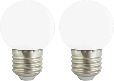 VITO LED Lamp G45 E27 - 2W (vervangt 15W) - 120lm - 6400K Koel Wit - 180-240V - Flikkervrij - Energiezuinig - 2 stuks