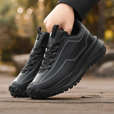 Casual Schoenen voor Heren, Ultralichte Jogging Sportschoenen, Schokabsorberende Zachte Zool Running Sportschoenen, Basketbalschoenen 43 zwart