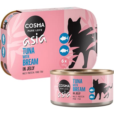 24x170g Tonijn met Brasem in Gelei Cosma Asia Kattenvoer