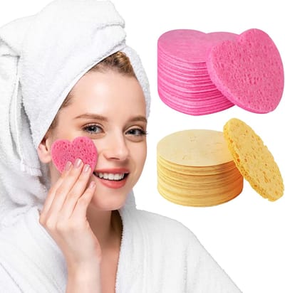 Guardian Beauty Gezichtsreinigingssponsjes – Herbruikbaar – 10 stuks – Natuurlijke Cellulose