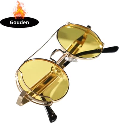 Bovista - Festival Bril - Rave - Space - Techno - Freaky Glasses - Heren - Dames - Zonnebril - Goud