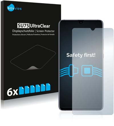 Savvies - Screenprotector voor Huawei Mate 20 X (5G) - Folie Beschermfolie transparant 6 Stuks