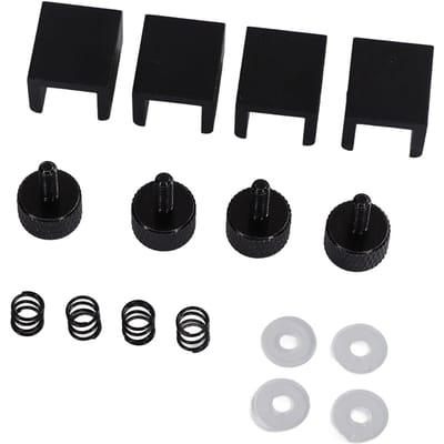 8 Pièces Pinces en Verre pour Imprimante 3D Réglables Universelles en Alliage d'Aluminium pour Plateau Chauffant Ender 3 3 Pro V2 black