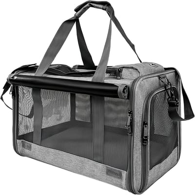 Draagtas Huisdieren - Reis Accessoire - Veilig Vervoer - Ademend Ontwerp - 40x30cm - Grijs