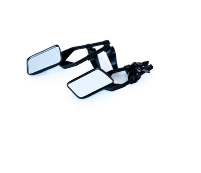 EveBase® Caravanspiegel - Set van 2 - Opzetspiegel - Verstelbaar, Niet-verblindend en Trillingsvrij - Maximale Spiegelhoogte van 14 cm - Afmeting van 150 x 110 mm - Zwart