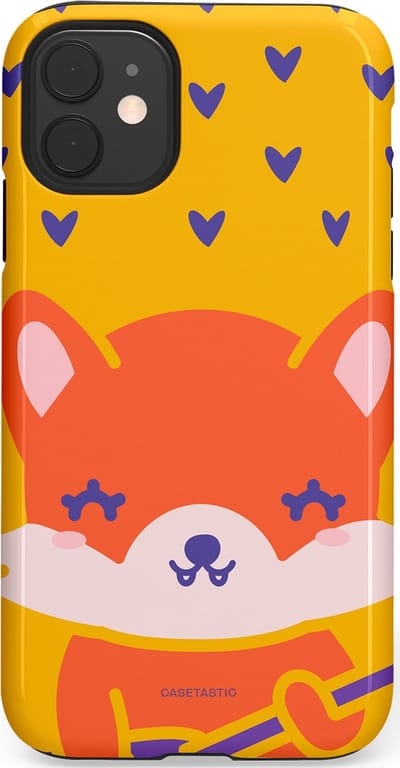 Casetastic Hoesje Geschikt voor Apple iPhone 11 - Stijlvolle Beschermende Duo-layer Case - Vossen beat