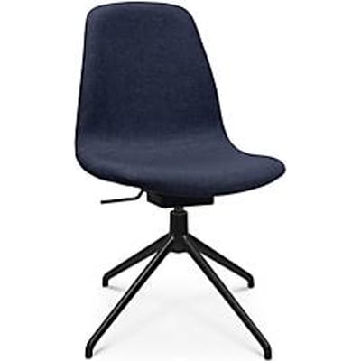Conferentiestoel Topstar Sitness Life 1.1, draaibaar/zitting in hoogte verstelbaar, zonder armleuningen, B 460 x D 390 x H 450-480 mm, 4-poots onderstel, aluminium zwart mat & stof, d.blauw