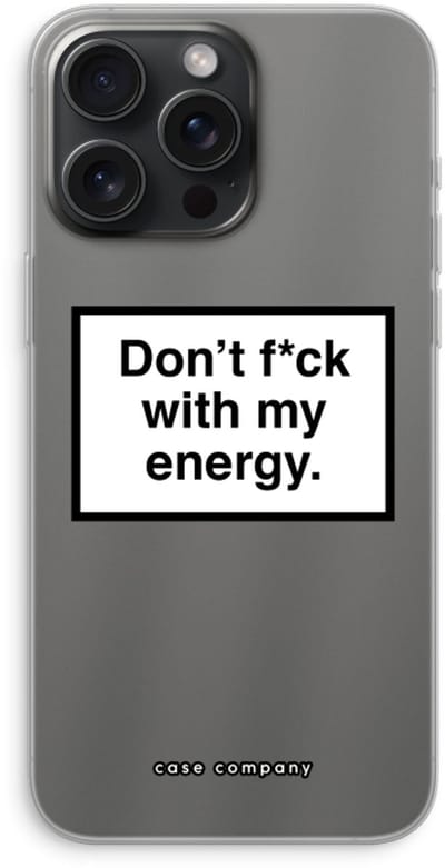 Case Company® - Hoesje geschikt voor iPhone 15 Pro Max hoesje - My energy - Soft Cover Telefoonhoesje - Bescherming aan alle Kanten en Schermrand