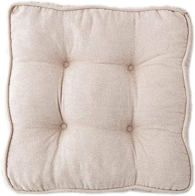 Tuinstoelkussens Set - Zitkussens Buiten - Comfort Verhogend - Antislip Riemen - 50x50x8 Cm - Beige