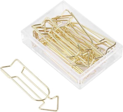 Grote metalen paperclips in pijlvorm voor school en kantoor, 12 stuks, ideaal voor documentorganisatie en kantoormateriaal