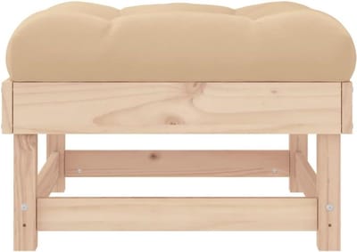 Houten Tuinstoel - Voetenbank Poef - Buiten Ontspannen - Massief Hout - 61 x 60.5 x 30 cm - Niet gespecificeerd
