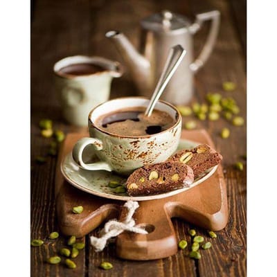 Kits de Broderie Diamant 5D DIY Tasse à Café Point de Croix Broderie Diamant 20X30CM brown