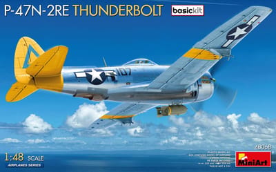 MiniArt Modelbouwpakket Militaire voertuigen - 48068 Republic P-47N-2RE Thunderbolt - Basic Kit - Amerikaanse Jachtbommenwerper Plastic - 1:48 - Modelbouw