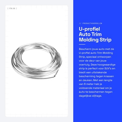 Dailygoods- Trim Strip 6m - Zwarte Auto Deur Rubber - U-profiel Moulding - Scratch Guard Protector - Universeel voor Auto's - PVC Materiaal - Deurrubber