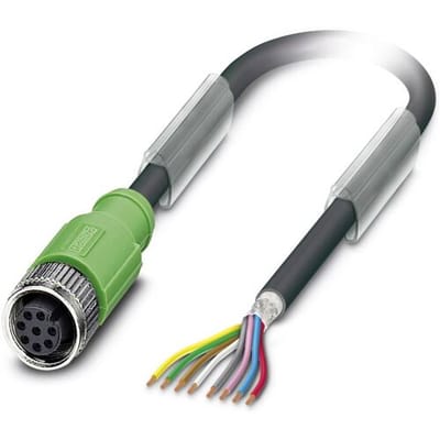 Phoenix Contact 1522888 Sensor/actuator connector, geassembleerd M12 Aantal polen (sensoren): 8 Bus, recht 5.00 m 1 stuk(s)