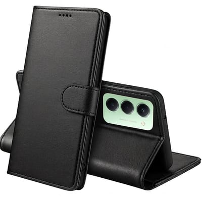 Hoesje Portemonnee geschikt voor Xiaomi Redmi 15 4G / 5G Zwarte portemonnee met magnetische klep en kaartopslag