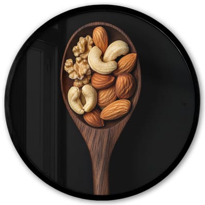Poster in lijst Rond - Fotolijst 40x40 cm - Posters - Hout - Noten - Zwart - Ronde posterlijst zwart - Decoratie - Wanddecoratie woonkamer - Muurdecoratie slaapkamer