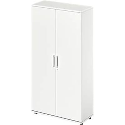 Schäfer Shop Genius TETRIS WOOD draaideurkast, 5 OH, hoogte incl. glijders, B 1000 mm, wit