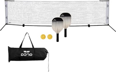 Pickleball Net Set - Pickleball Court - Buiten Spelen - EZ Connect Systeem - 3.8m Lang - Zwart/Wit