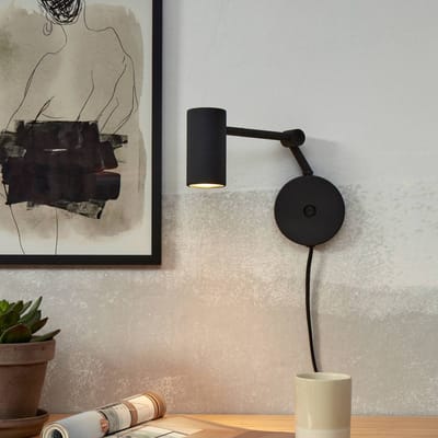 it's about RoMi Wandlamp Montreux - Zwart - 10.5x21.5x18cm - Binnen Modern