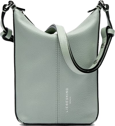 LIEBESKIND BERLIN Leren Schoudertas Paris 4 Small Pebble Crossbody Bag Opal Green Kaki