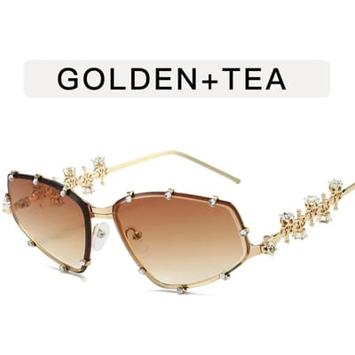 Y2K Klassieke Zonnebril Bril Dames Groot Montuur Metalen Brilmontuur Heren Transparante Lens Bril Gouden Optische Zicht Bling Feestbril