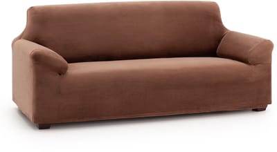 Belmarti Bellagio velvet stretch 2-zits bankhoes 130-180 cm - Bruin