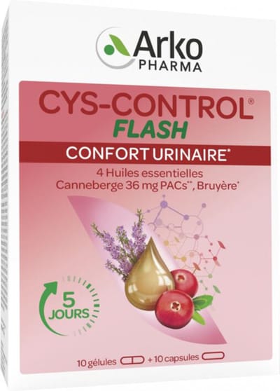 Arkopharma Cys-Control Flash 10 Capsules + 10 Capsules